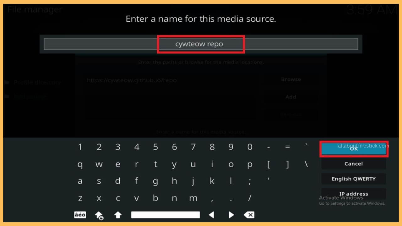 Press OK Button - GoGoAnime on Firestick