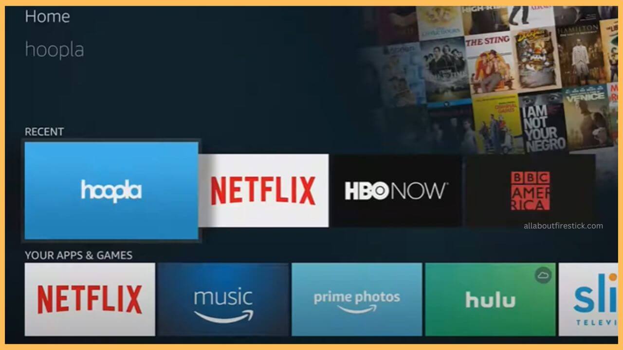 Click to Open Hoopla on Firestick