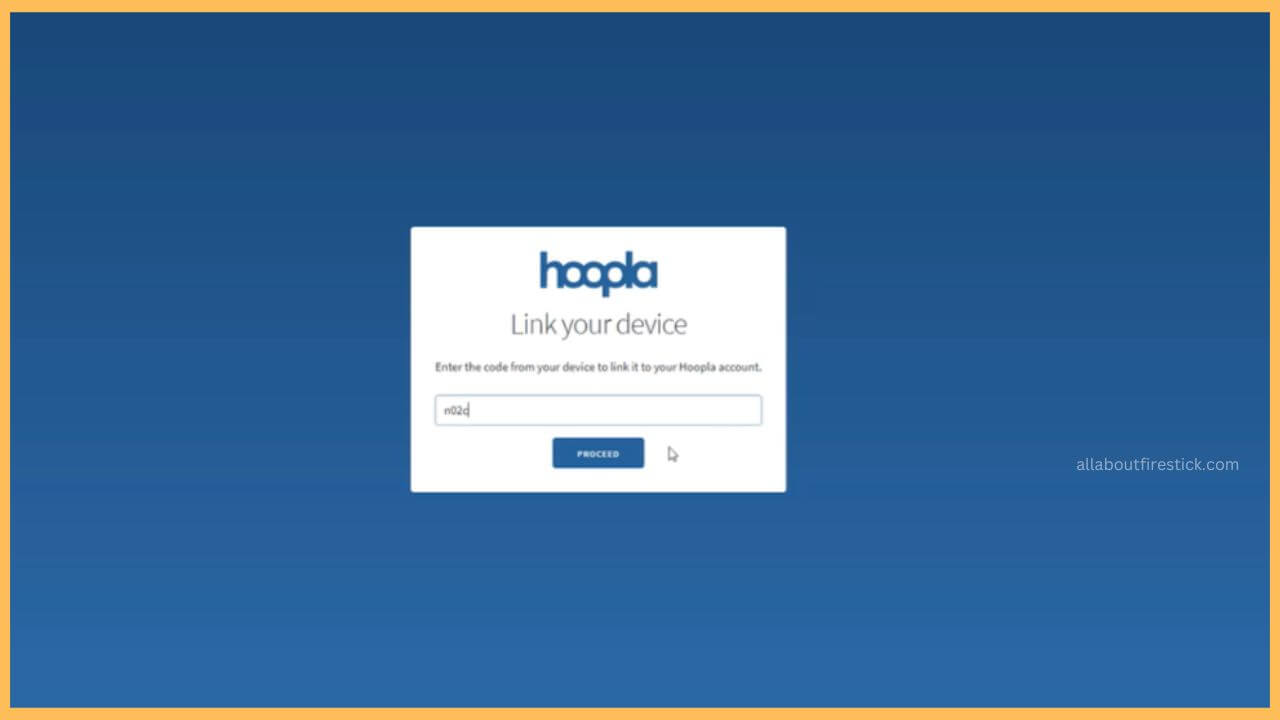 Hoopla Activation Website on Firestick