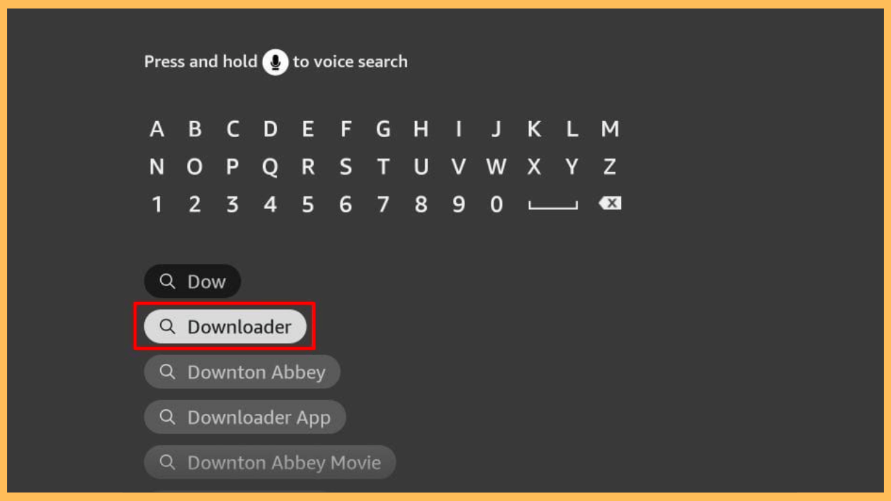 IPTV Extreme Pro on Firestick - Search for Downloader