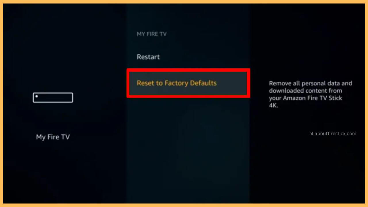 Factory Reset Firestick