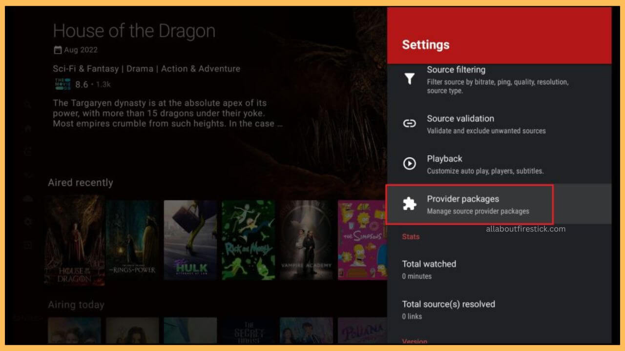 Select Provider Packages - Syncler on Firestick