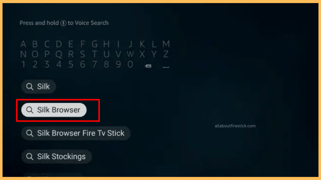 Search for Silk Browser