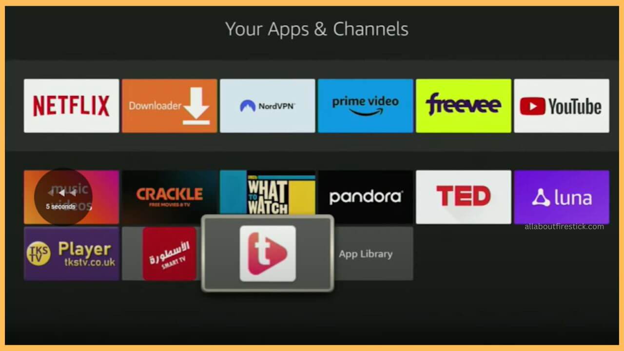 Choose Titan Player on Firestick