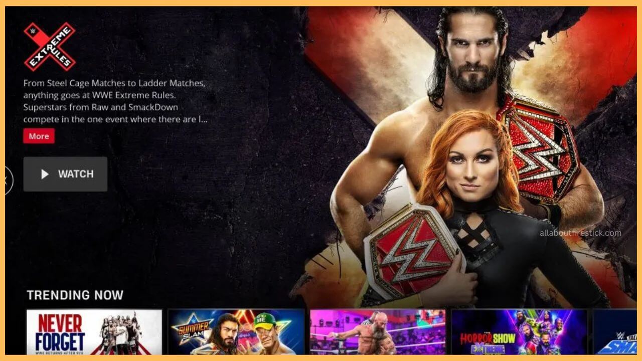 WWE on Firestick