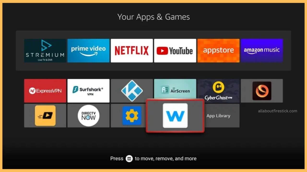 Launch Wolf Launcher on Firestick
