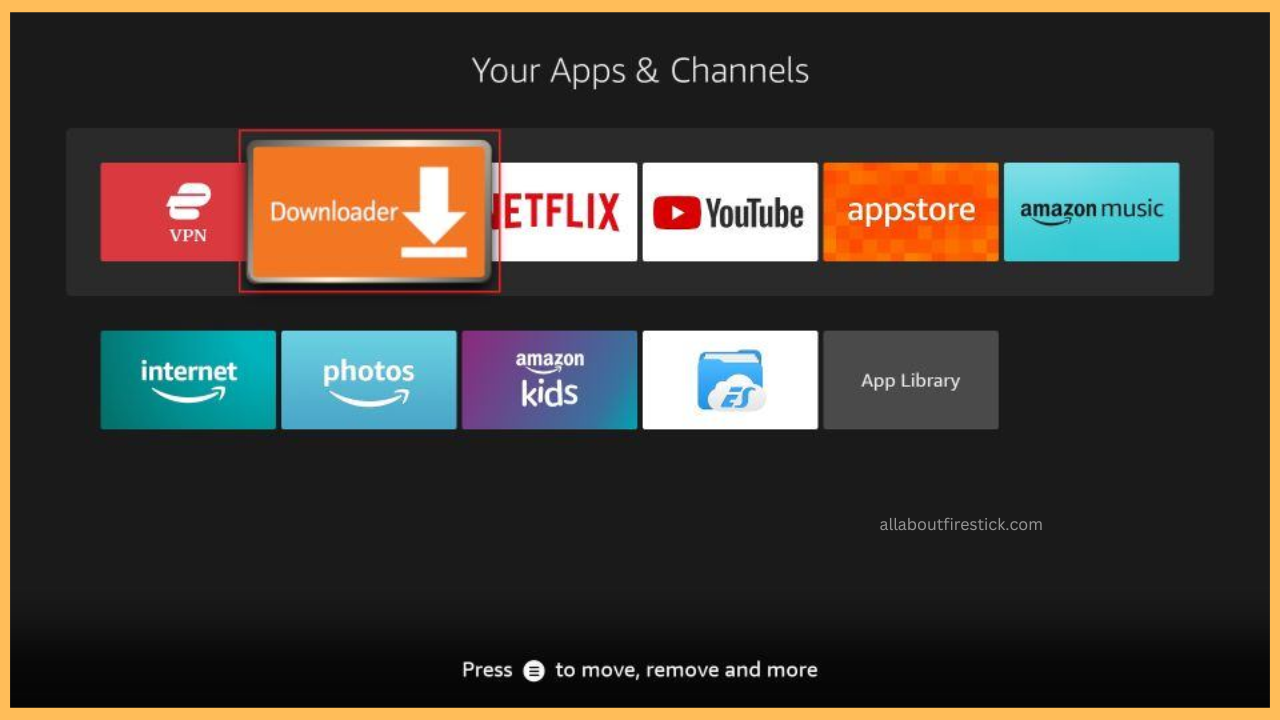 Launch Downloader on Firestick