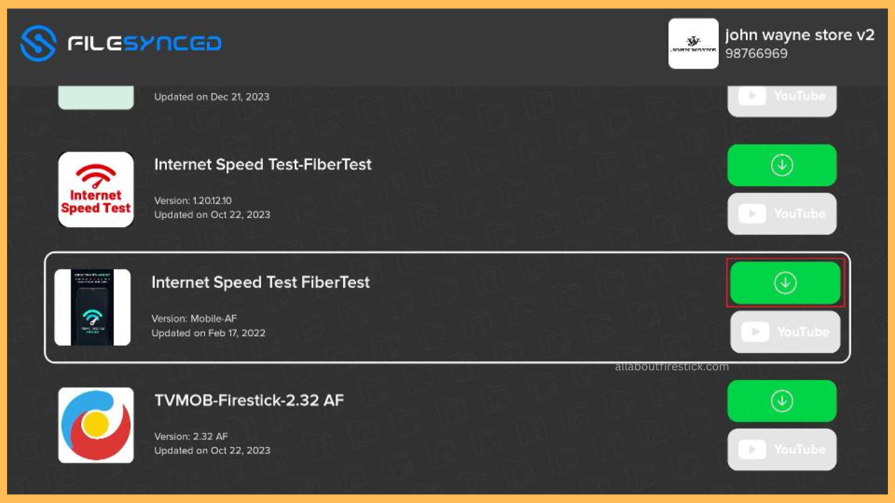 Click the Download icon to get the APK on Firestick