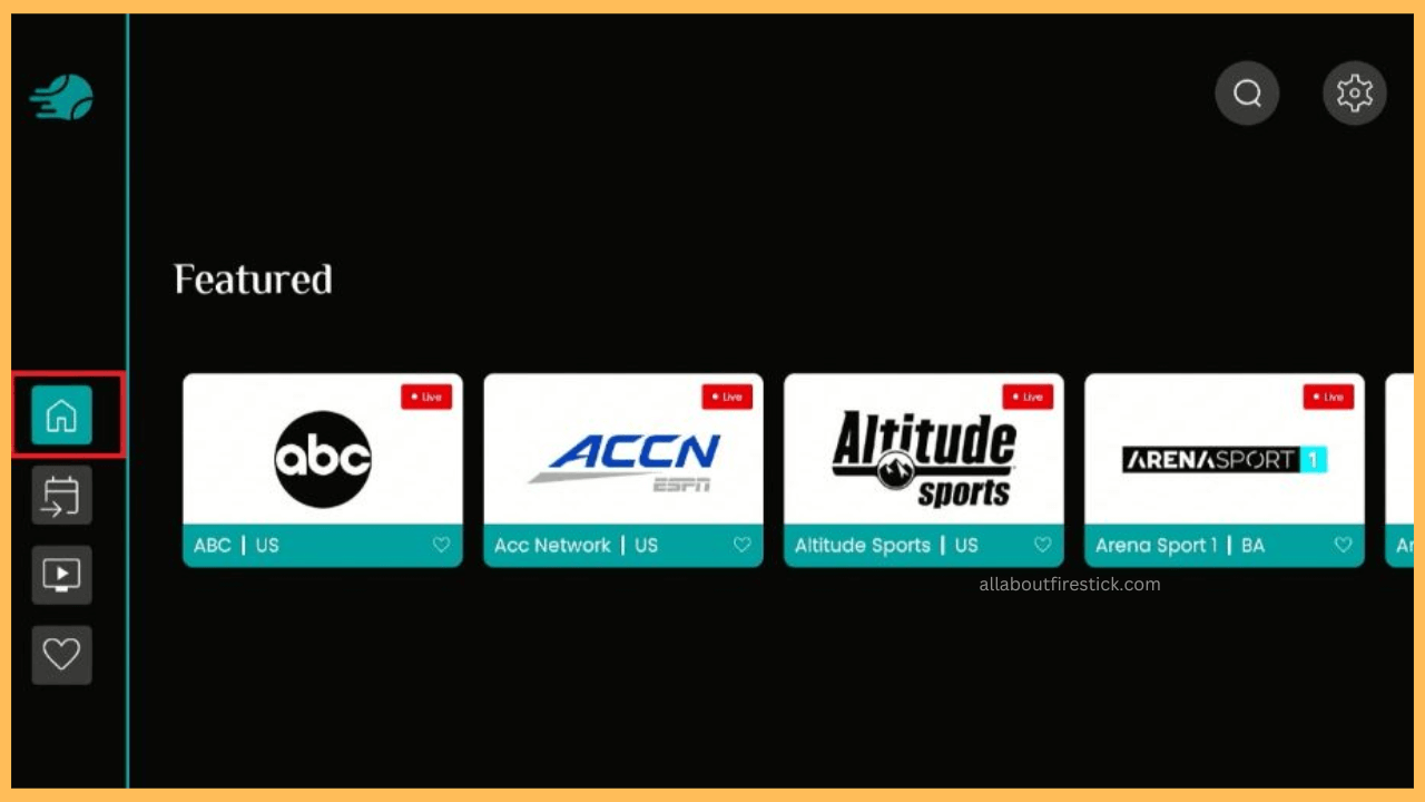 Watch live sports using SportsFire on Firestick