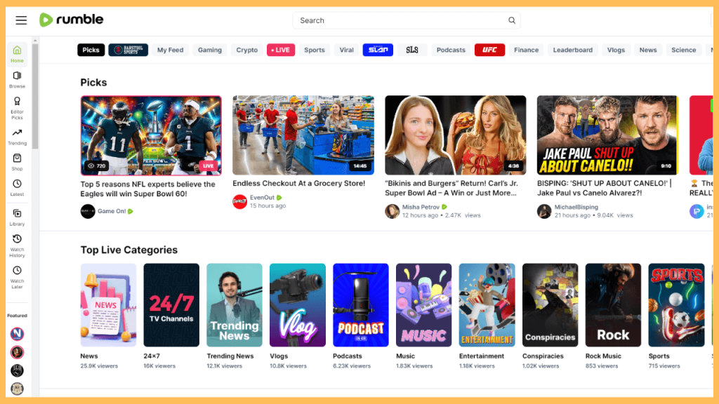 Access Rumble on Firestick via Silk Browser