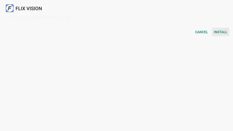 Click Install to Get Flix Vision on Firestick