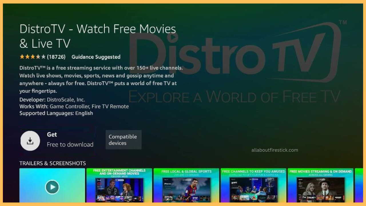 Download Distro TV on Firestick