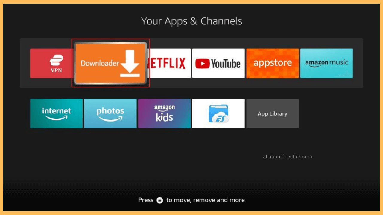 Launch Downloader on Firestick