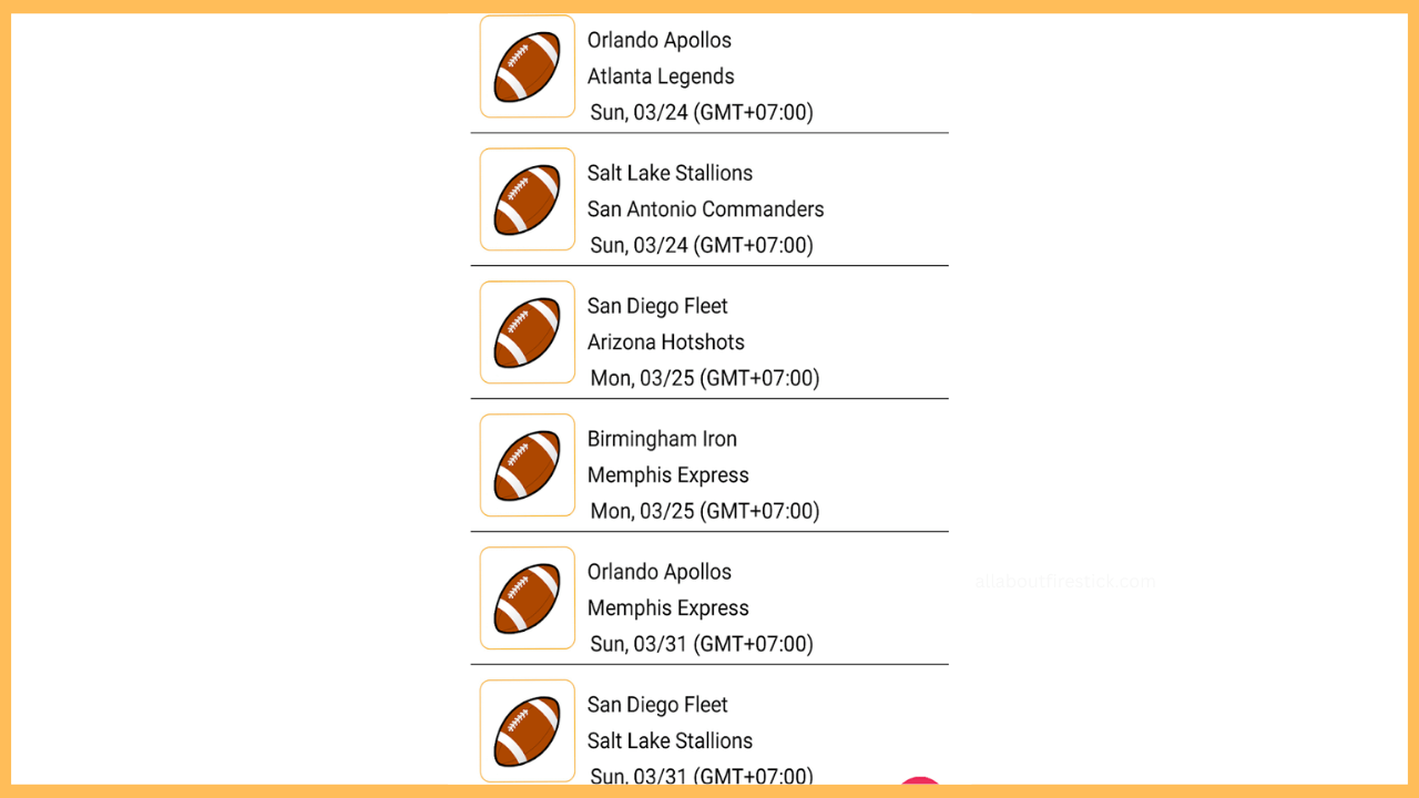 Select a live sporting event you like to watch