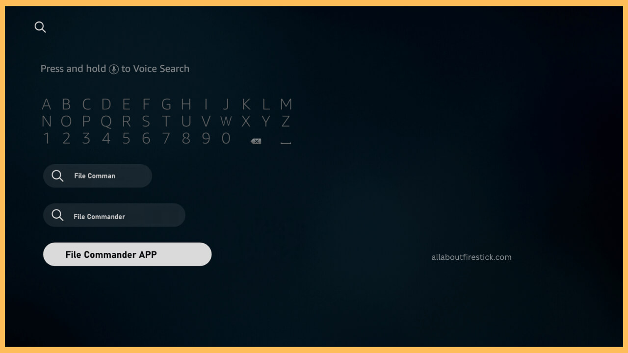Search for File Commander App