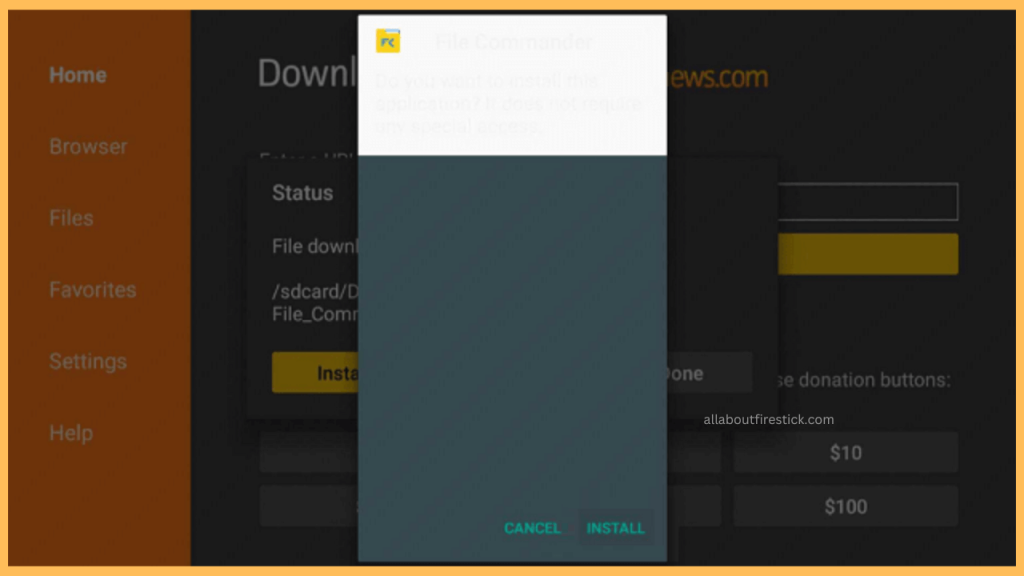 Sideload File Commander Firestick