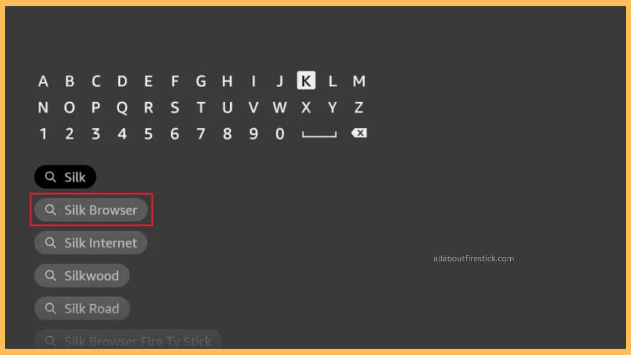 Search for Silk Browser