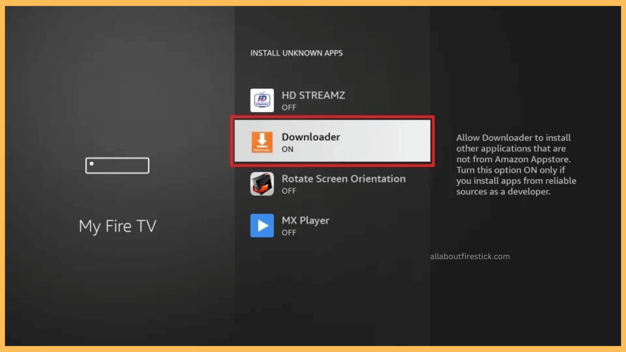 Launcher Manager on Firestick - Enable Downloader