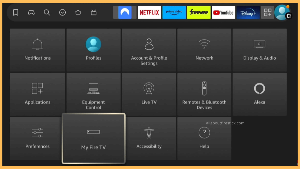 Select My Fire TV