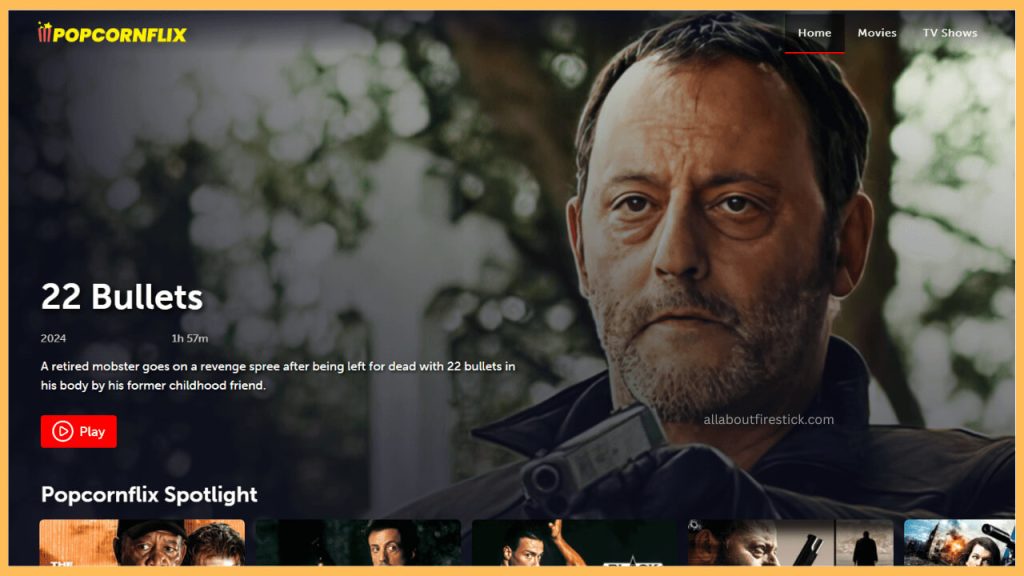 Watch Popcornflix on Firestick via Silk Browser